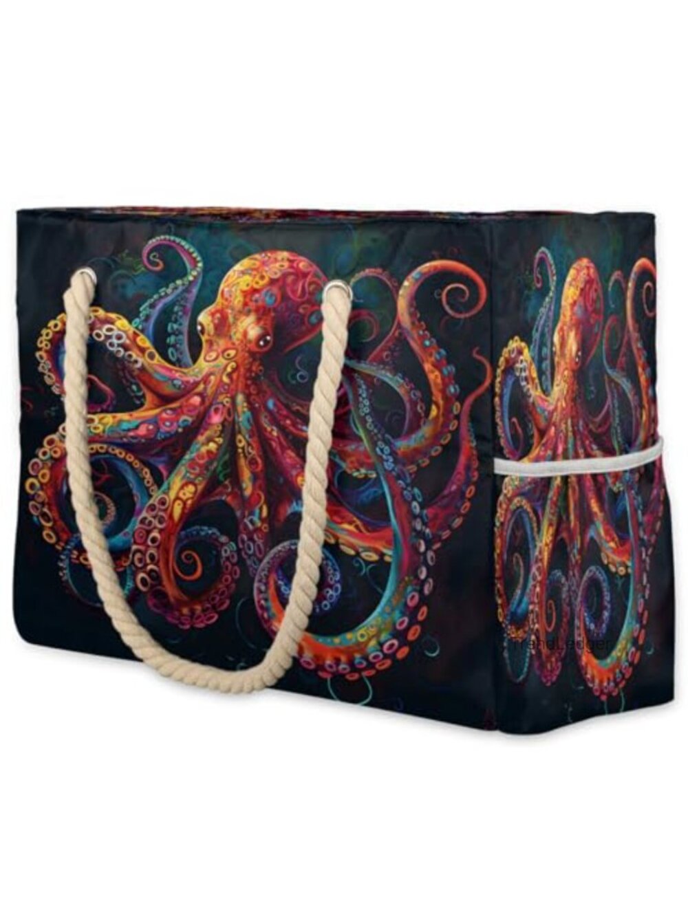 Large Canvas Beach Tote Bag Waterproof Zippered Swim Pool Bag